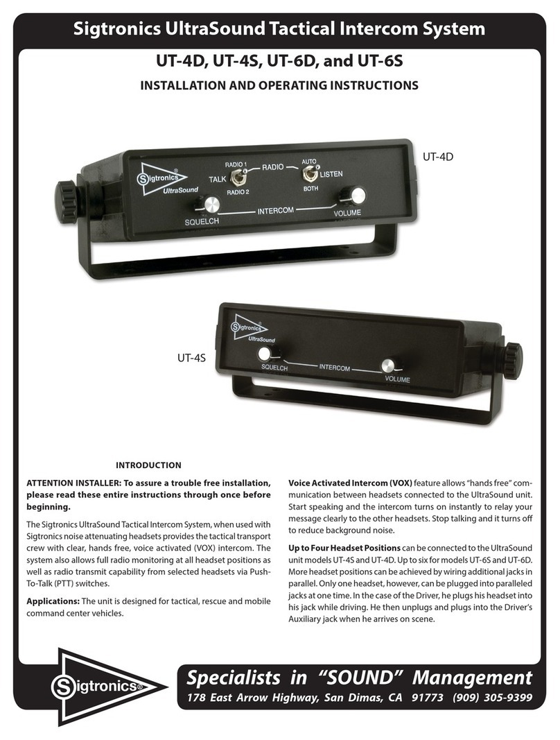 Sigtronics UT-4D User manual