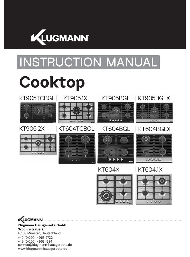 Klugmann KT905TCBGL instruction manual