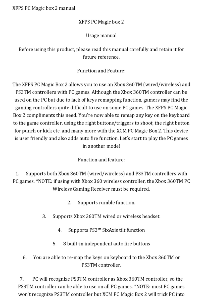 XCM XFPS PC Magic box 2 Usage manual