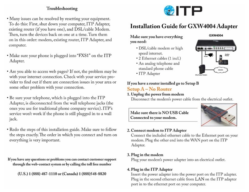 ITP GXW4004 User manual