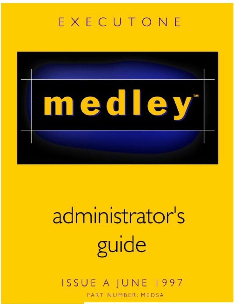 Executone Systems MEDLEY Administrator's manual