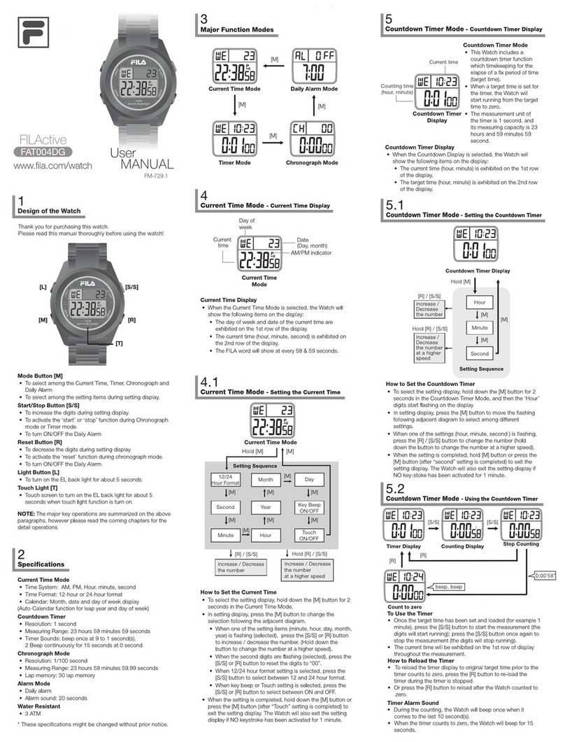 FILA FAT004DG user manual