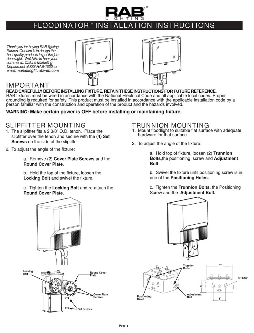 RAB Lighting floodinator User manual