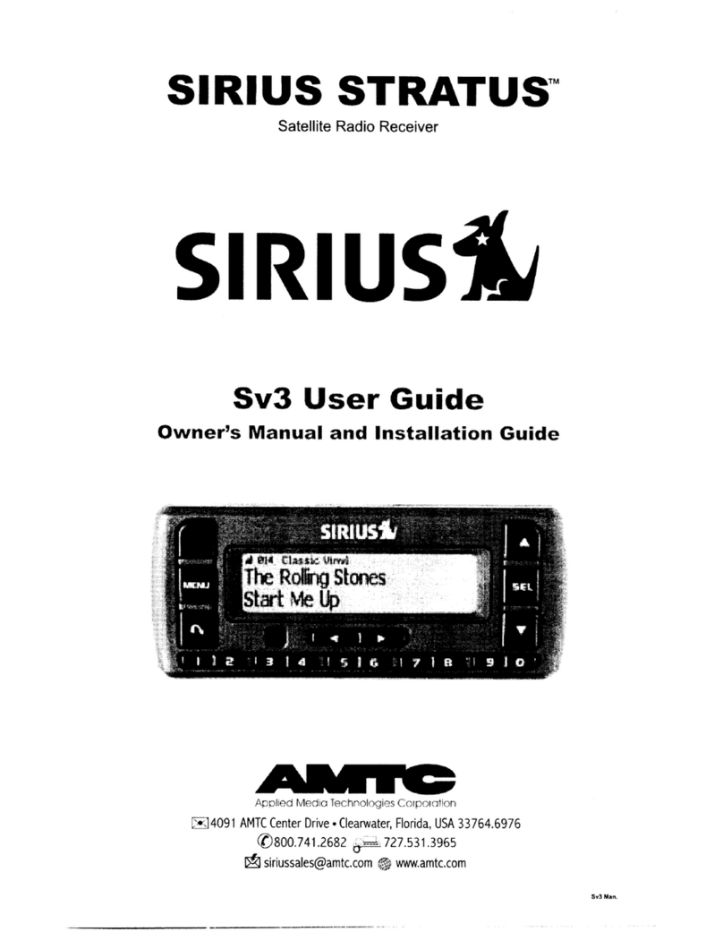 Sirius XM RAdio SV3 user guide