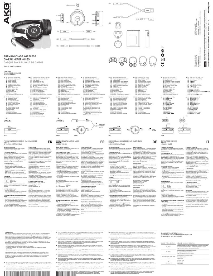 AKG K840 KL owner's manual