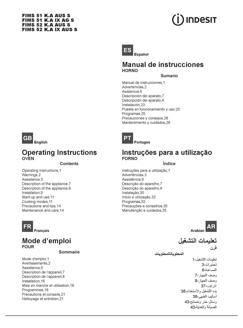 Indesit FIMS 51 K.A IX S operating instructions