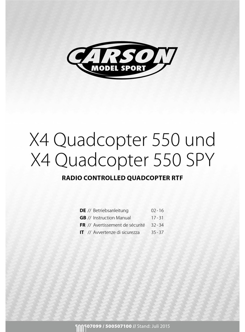 Carson X4 Quadcopter 550 SPY instruction manual