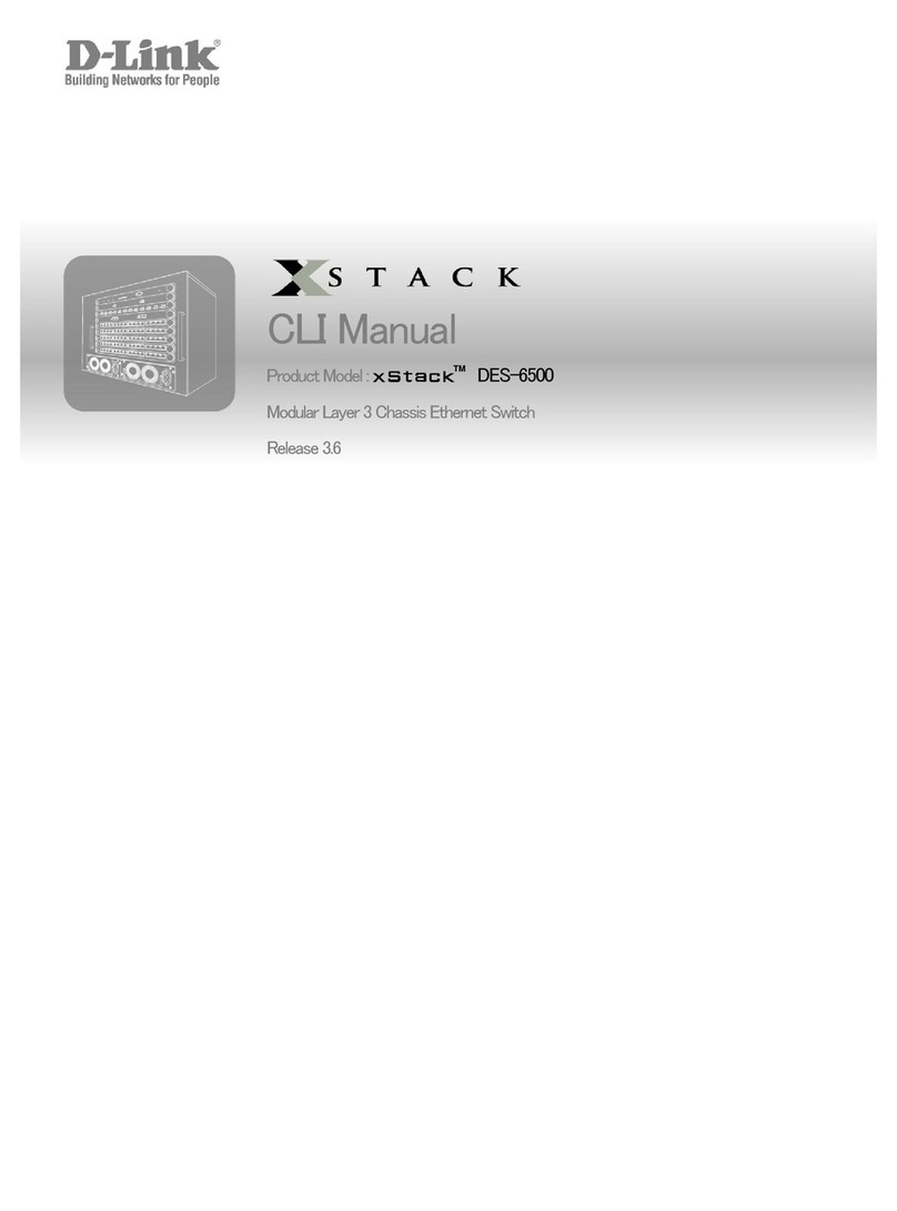 D-Link xStack DES-6500 User manual D-Link xStack DES-6500 User manual