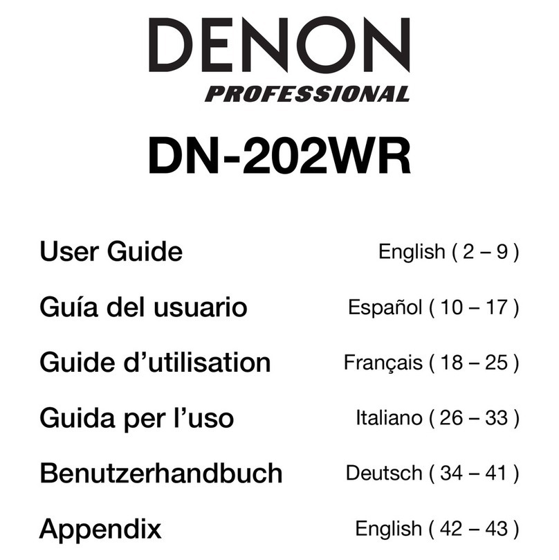 Denon DN-202WR User manual