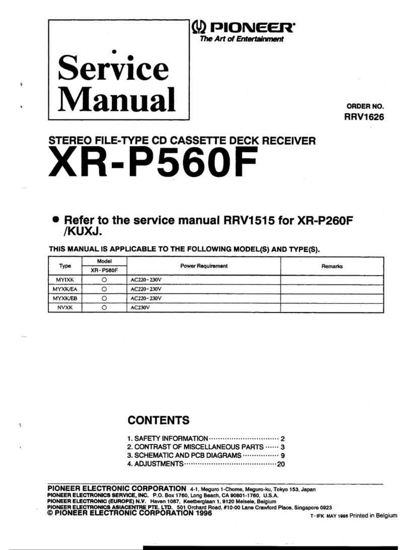 Pioneer XR-P560F User manual