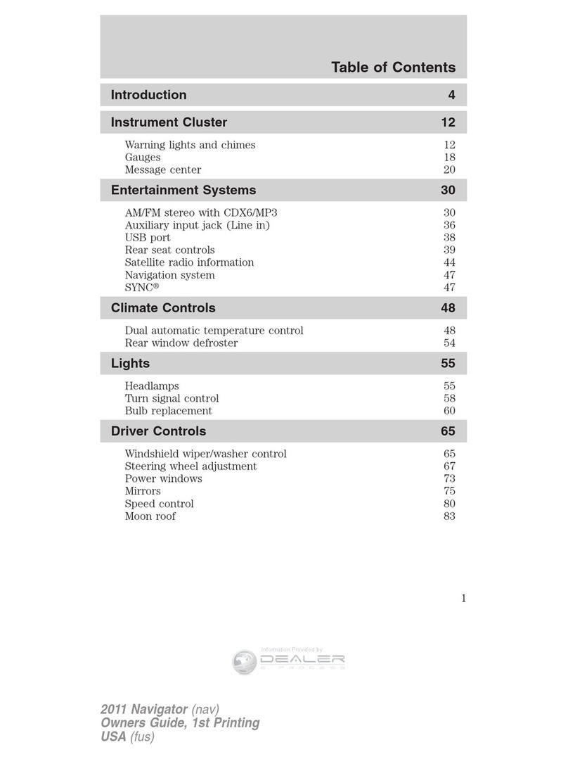 Lincoln 2011 navigator User manual Lincoln 2011 navigator User manual