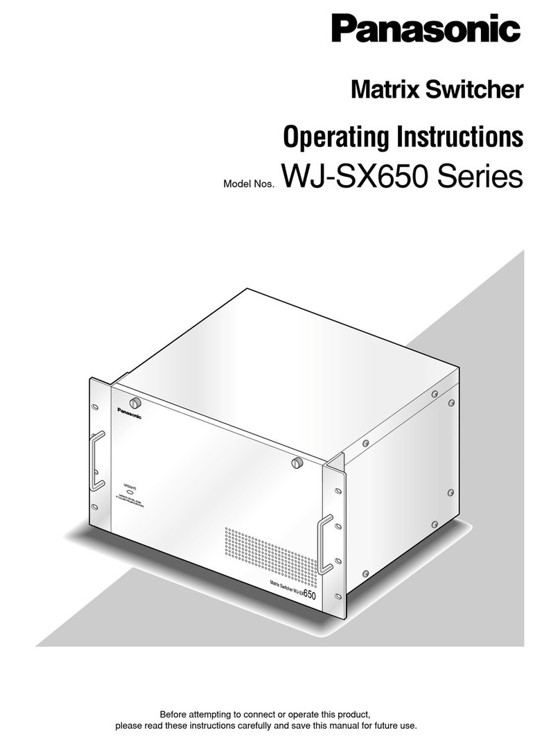 Panasonic WJSX650 - SWITCHER operating instructions