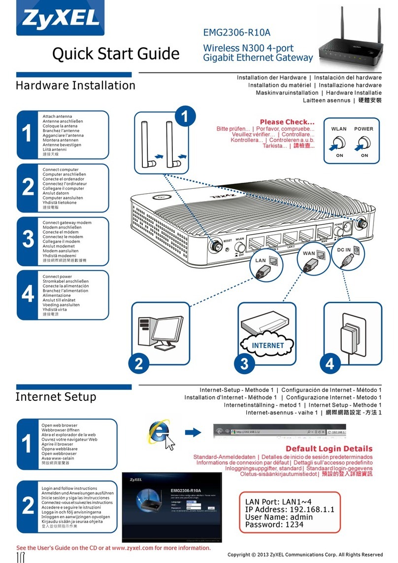 ZyXEL Communications EMG2306-R10A quick start guide ZyXEL Communications EMG2306-R10A quick start guide