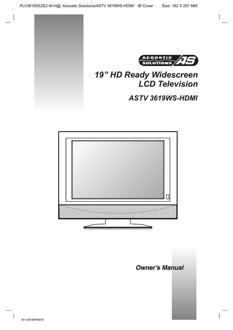 ACOUSTIC SOLUTIONS ASTV 3619WS-HDMI User manual