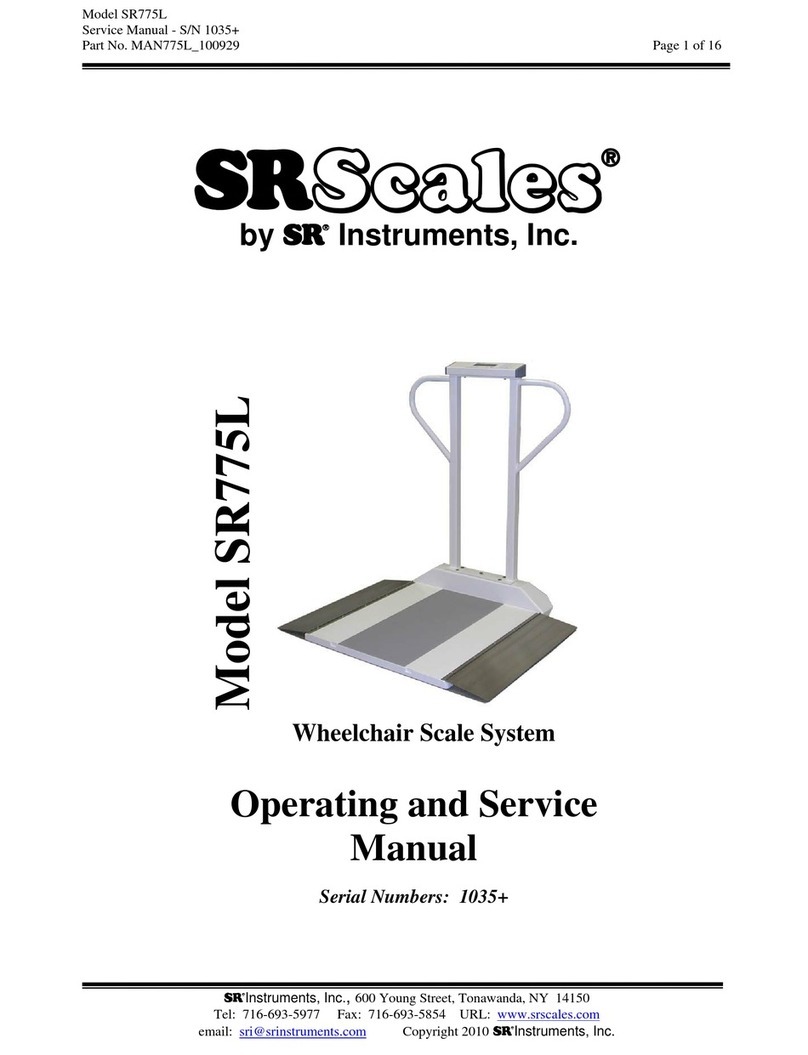 SRScales SR775L Operating and service manual