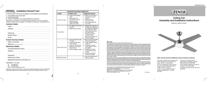 zenta CSF5244 Instruction manual