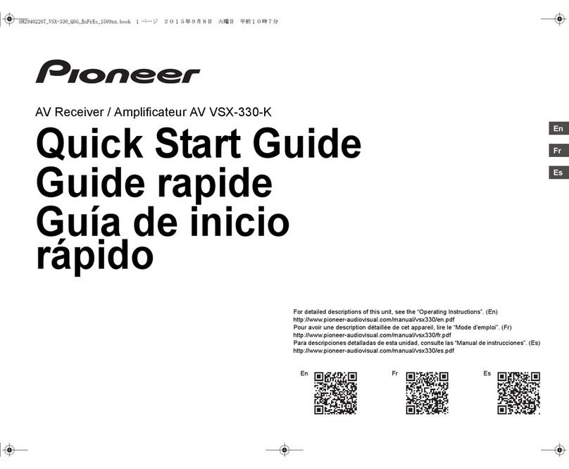 Pioneer VSX-330-K quick start guide