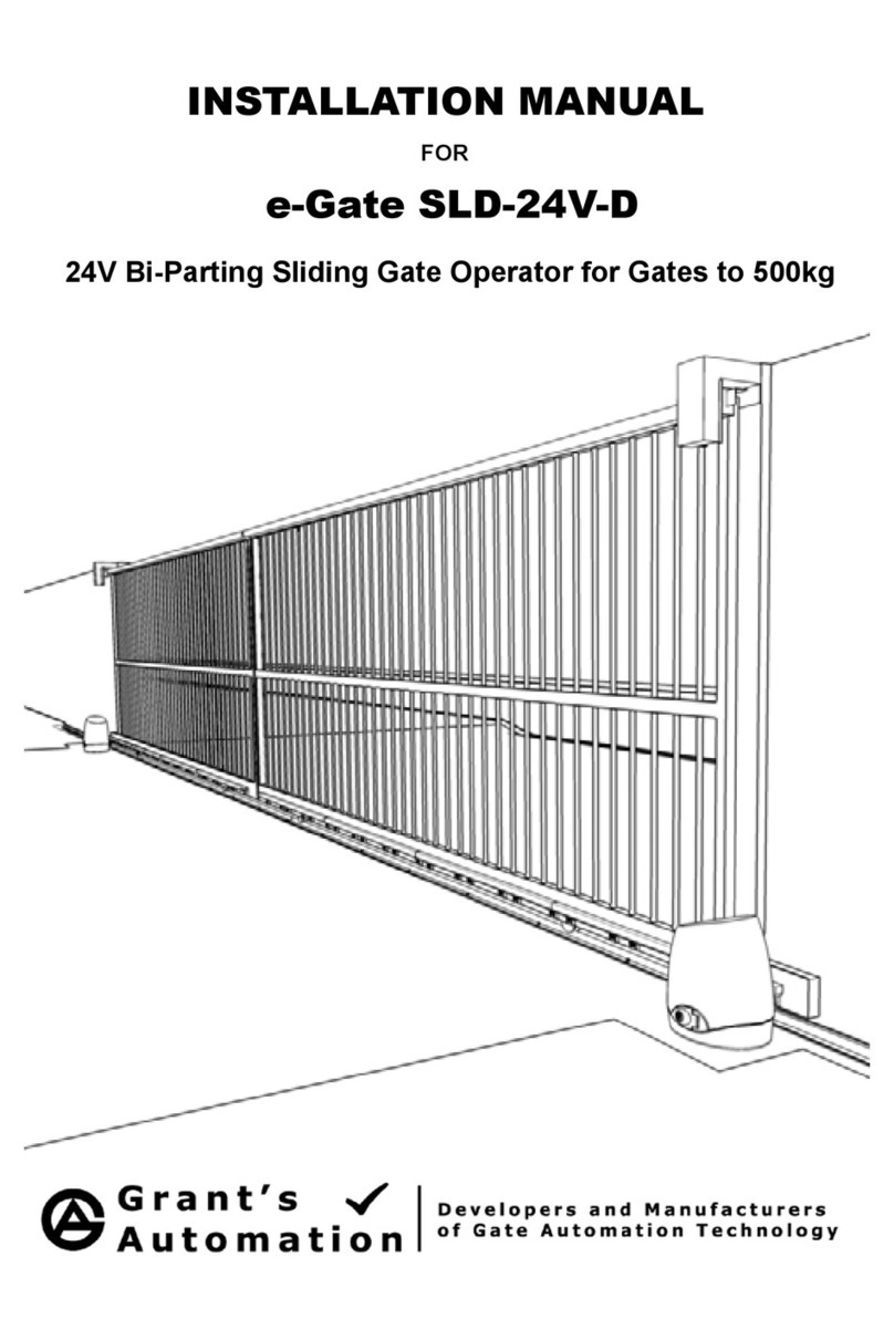 Grant's Automation e-Gate SLD-24V-D instruction manual Grant's Automation e-Gate SLD-24V-D instruction manual