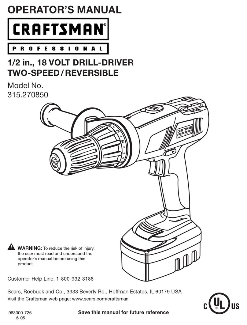 Craftsman 315.270850 Operator's manual
