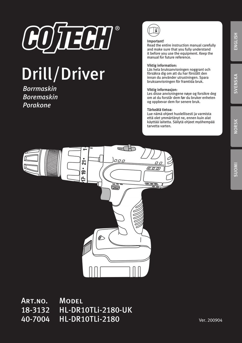 CO/Tech HL-DR10TLi-2180-UK operating instructions