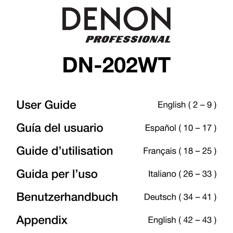 Denon Professional DN-202WT user guide