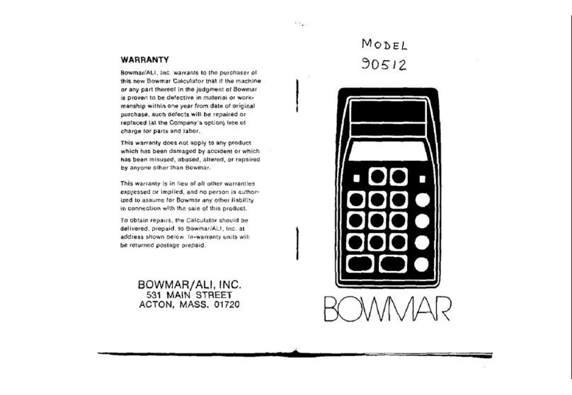 Bowmar 90512 user manual