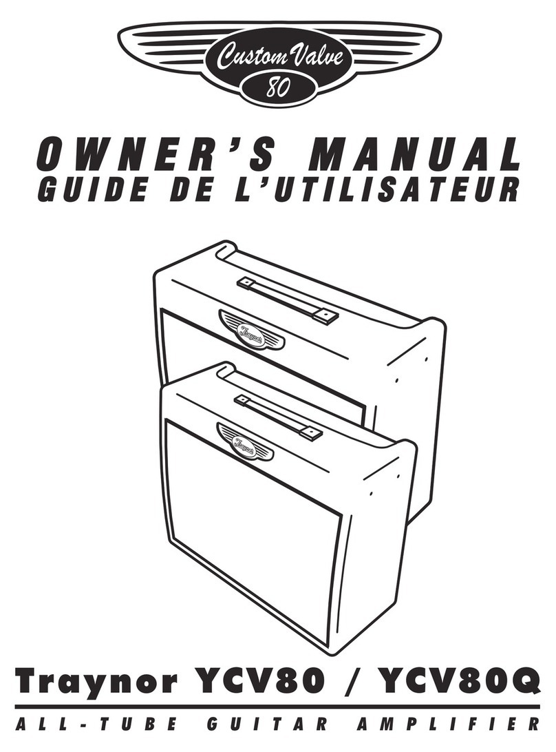 Custom Valve 80 Traynor YCV80 owner's manual