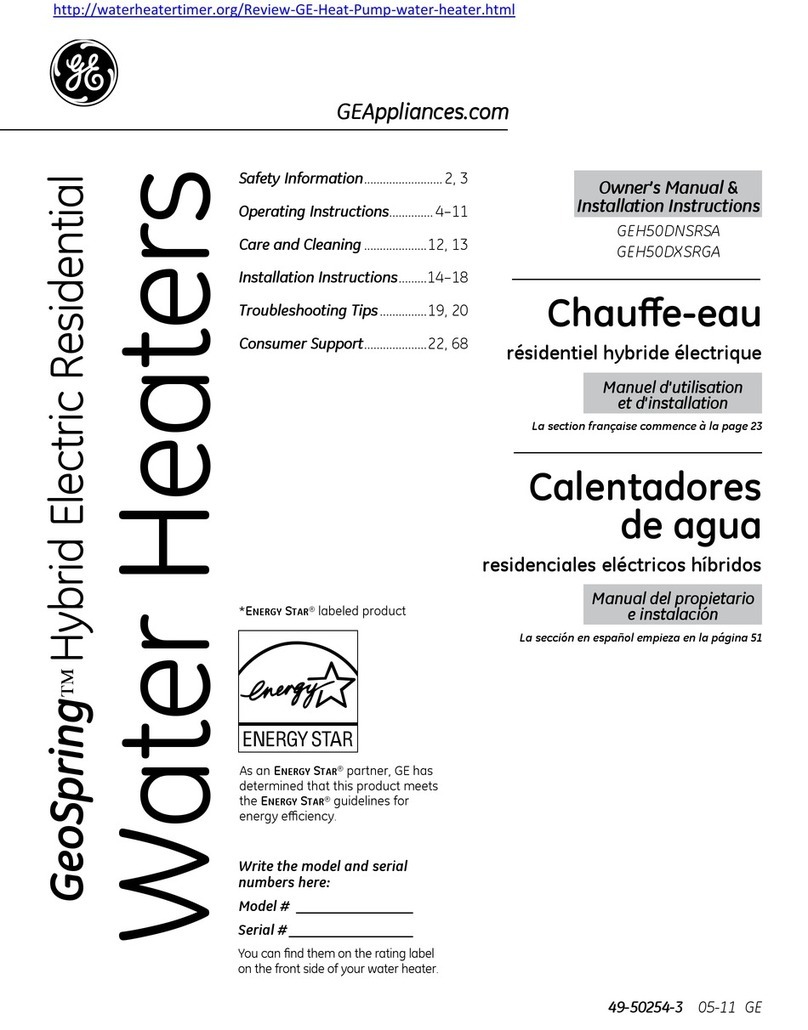 GEAppliances GEH50DNSRSA Owner's Manual & Installation Instructions