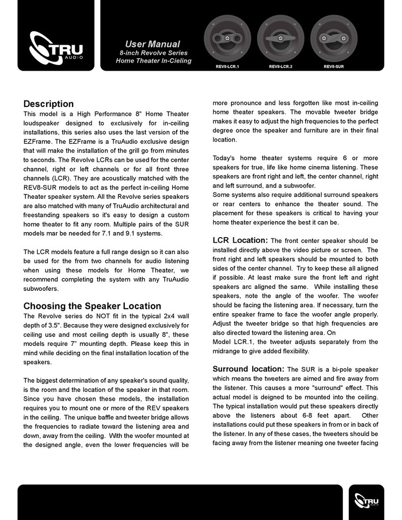 TRU Audio REV8-LCR.1 user manual