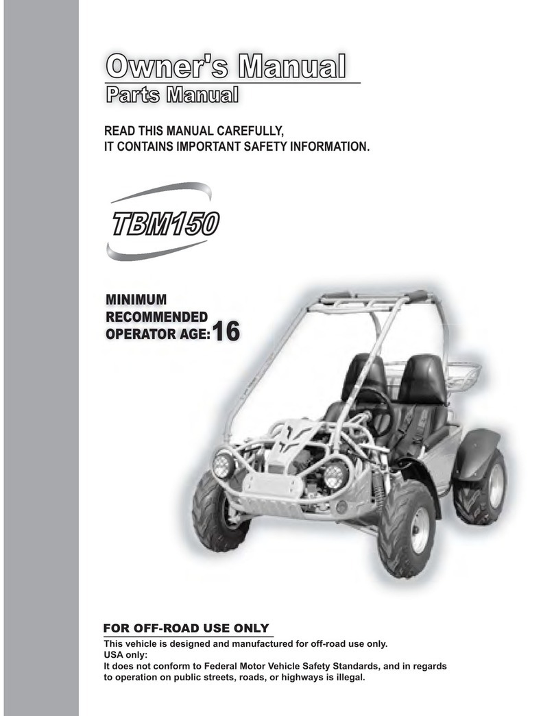 BV Powersports TBM150 owner's manual