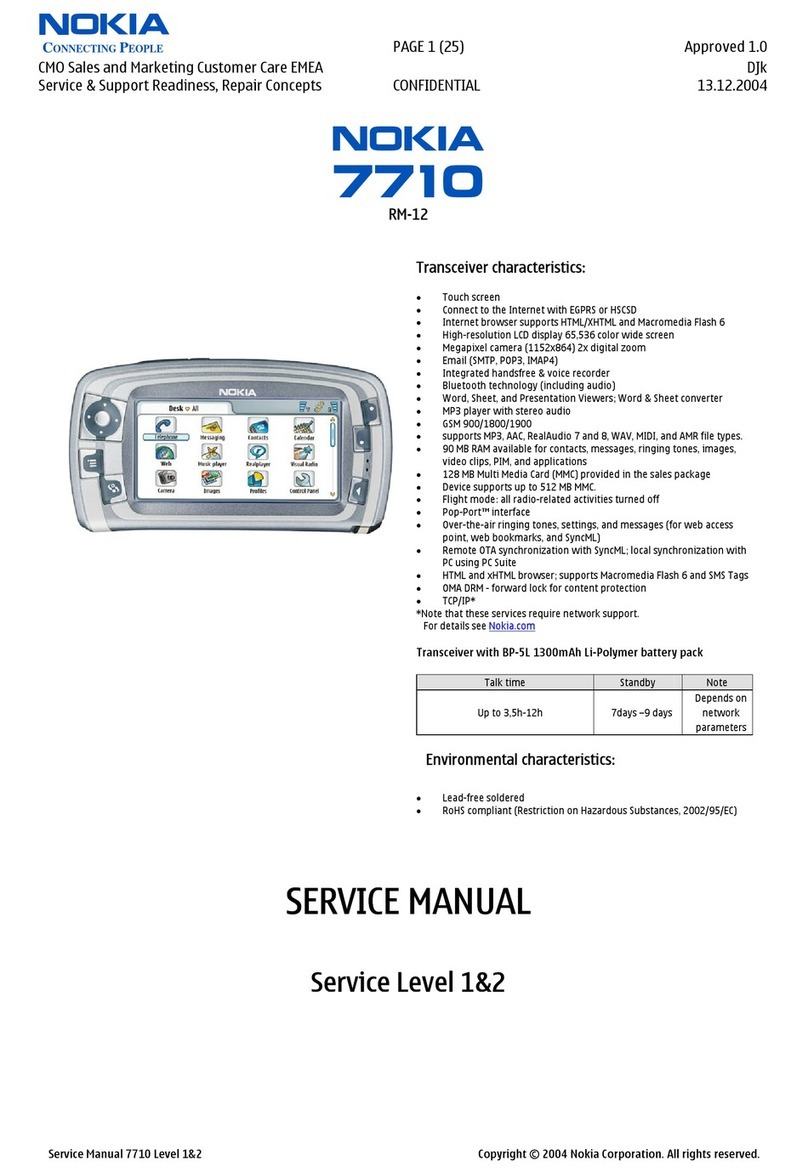 Nokia 7710 - Cell Phone 90 MB Service manual