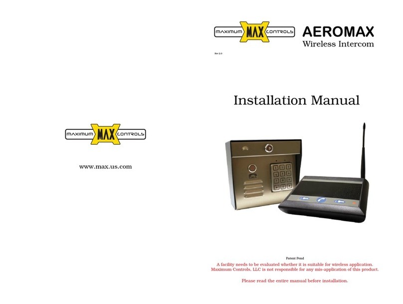 Maximum Controls Aeromax installation manual