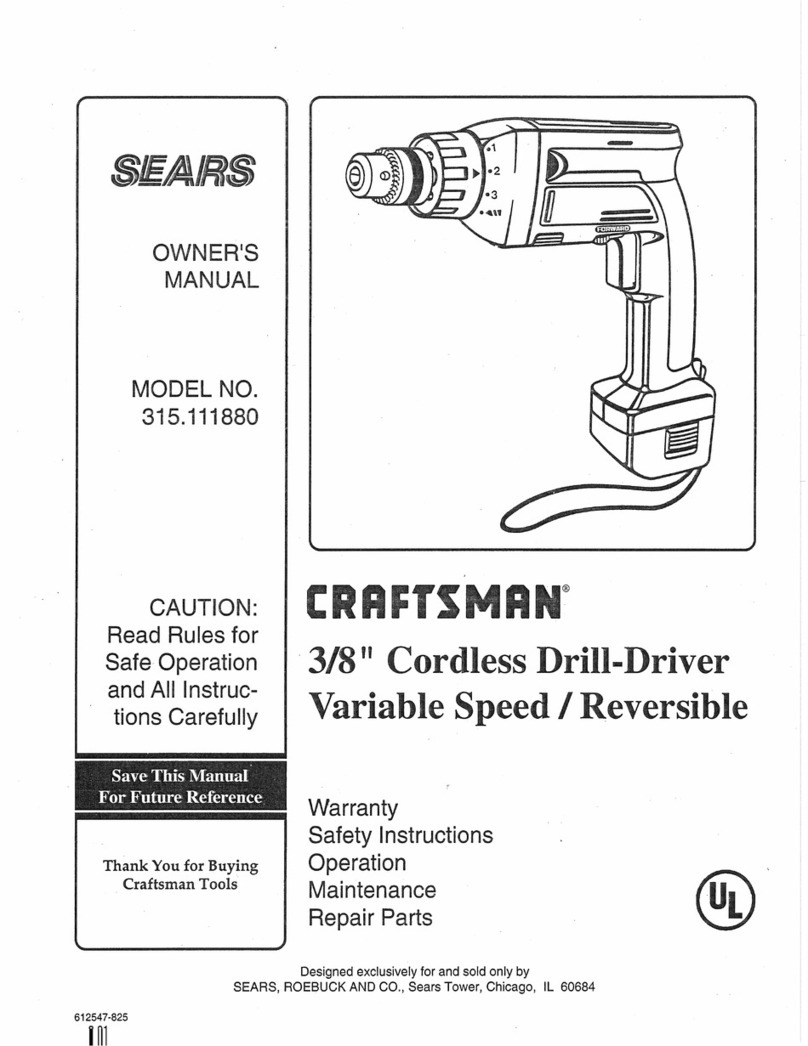 Sears 315.111880 User manual