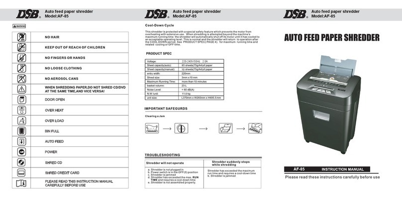 DSB AF-85 User manual