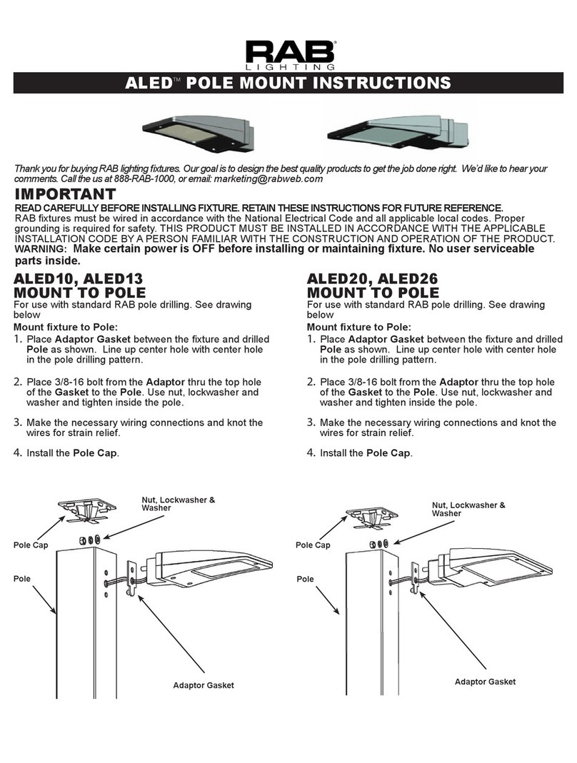 RAB ALED10 Mounting instructions