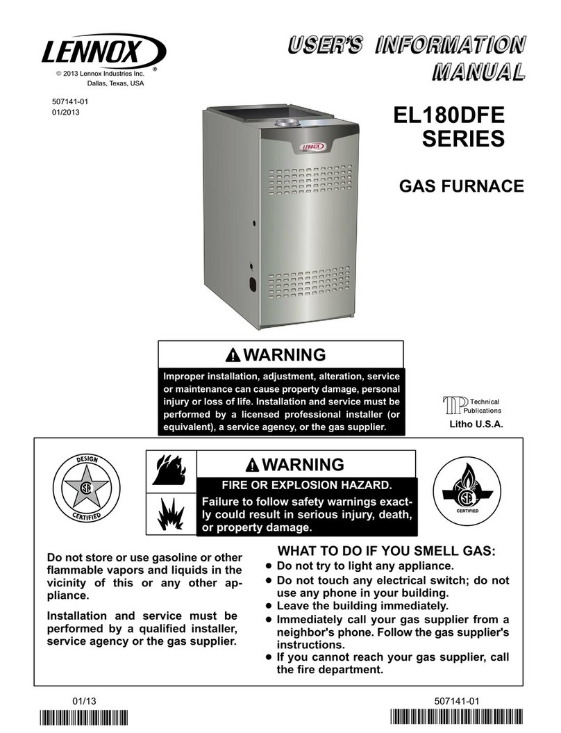 Lennox EL180DFE Series User manual
