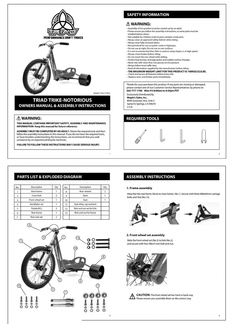 Triad 71031 User manual