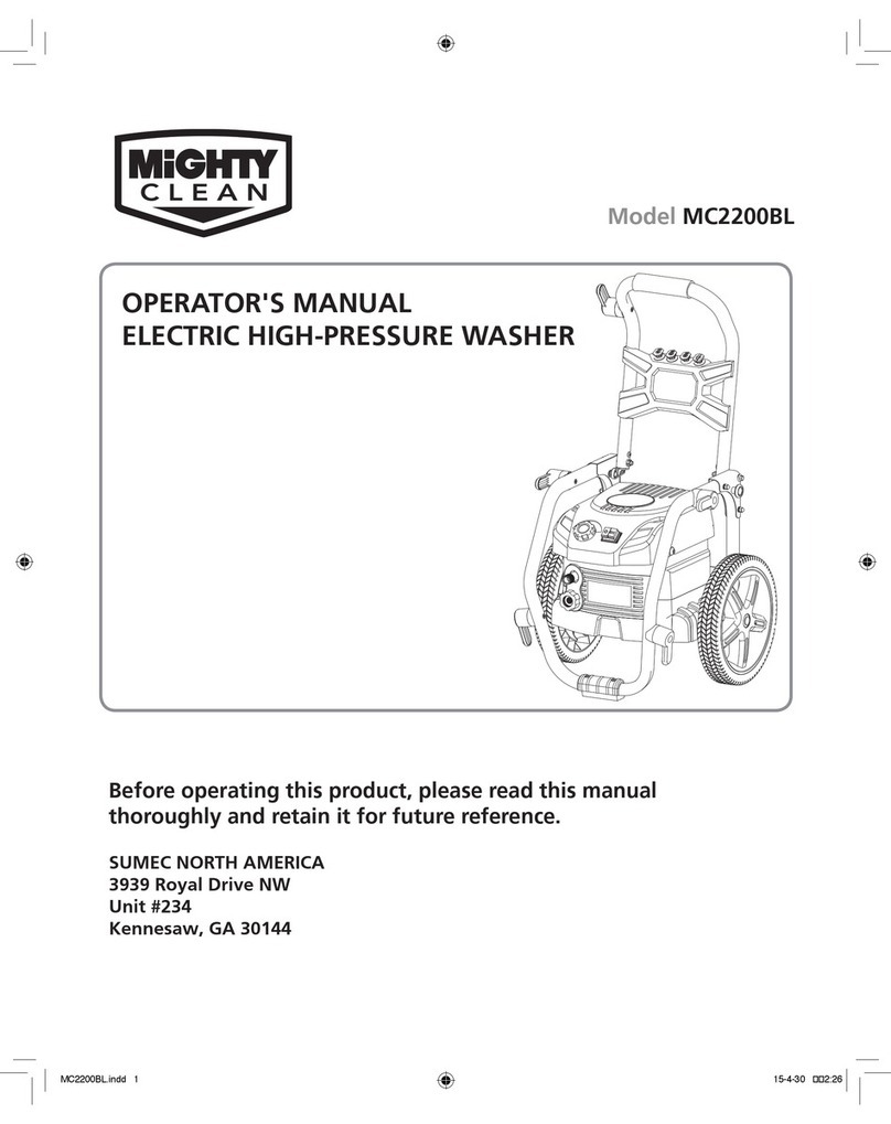Mighty Clean MC2200BL Operator's manual