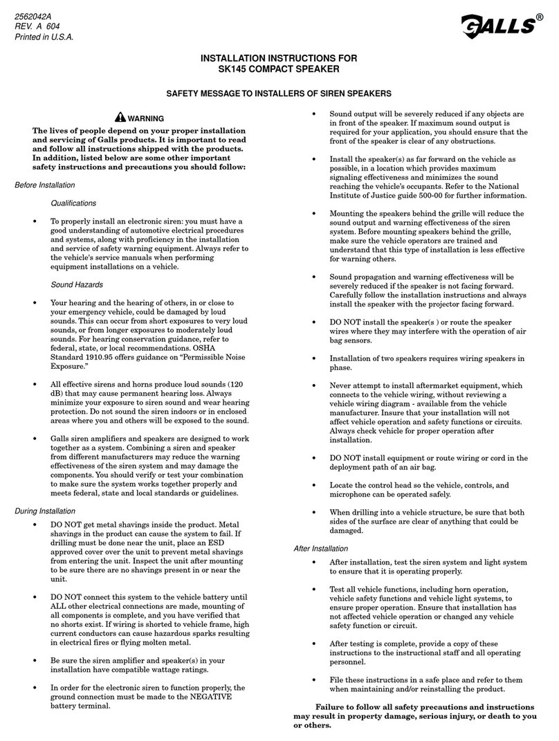 Galls SK145 installation instructions