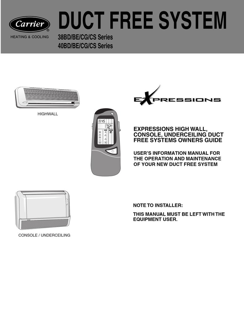 Carrier 38BD Series User's information manual