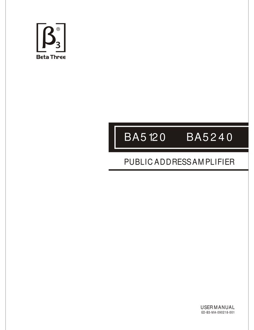 Beta Three BA5120 User manual