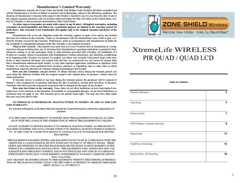 KJB XtremeLife WIRELESS PIR QUAD User manual