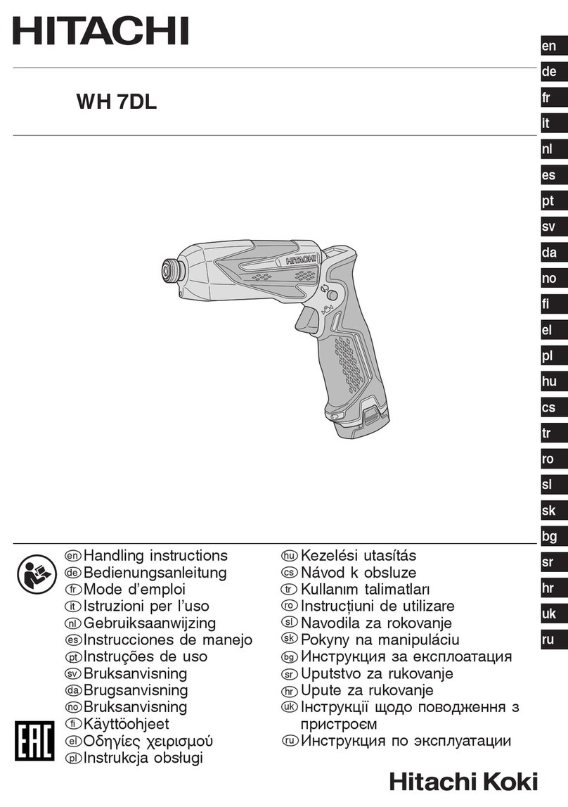 Hitachi WH 7DL User manual