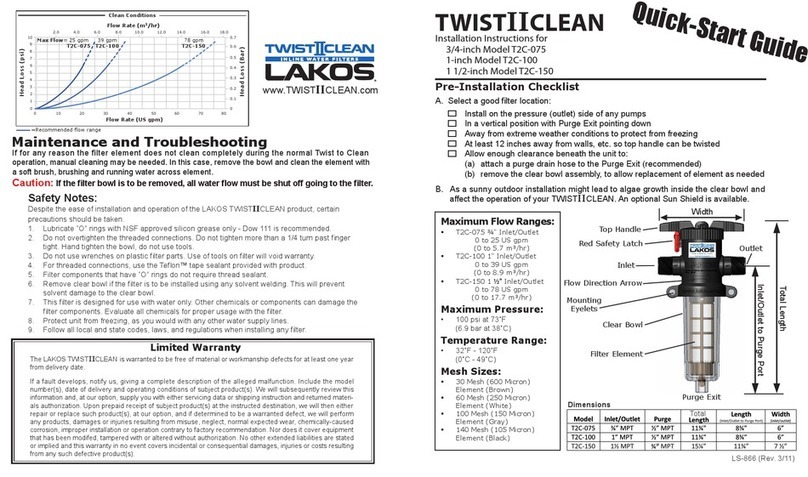 Lakos TWISTIICLEAN quick start guide