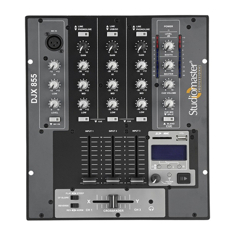 Studiomaster DJX 855 instruction manual