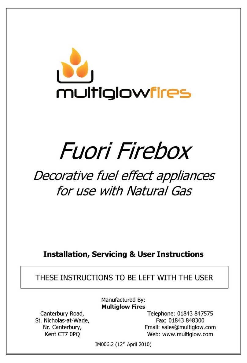 Multiglow Fires Fuori Firebox Installation, servicing & user instructions Multiglow Fires Fuori Firebox Installation, servicing & user instructions