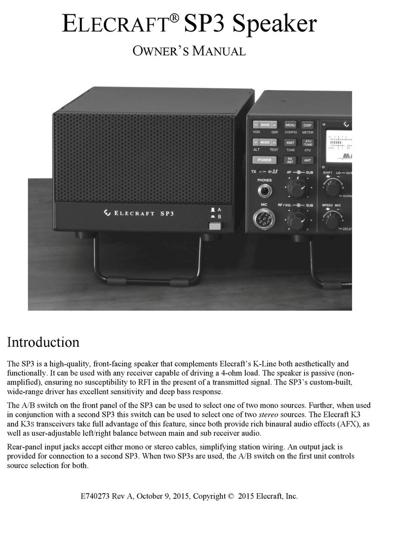 ELECRAFT SP3 owner's manual