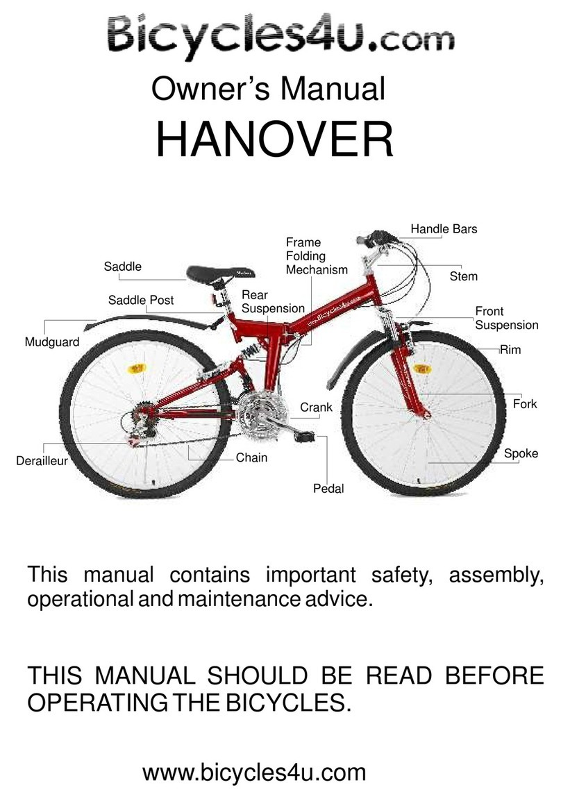 Bicycles4u Hanover owner's manual