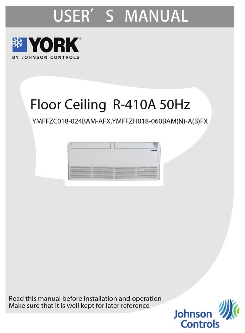 York YMFFZC018-024BAM-AFX User manual