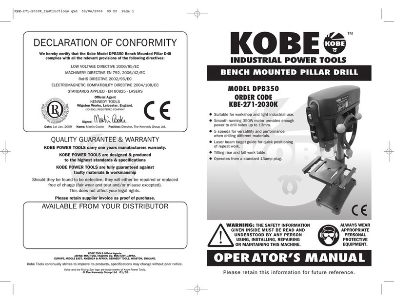 KOBE DPB350 User manual